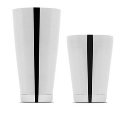 COCKTAIL BOSTON SHAKER SET WEIGHTED - SILVER